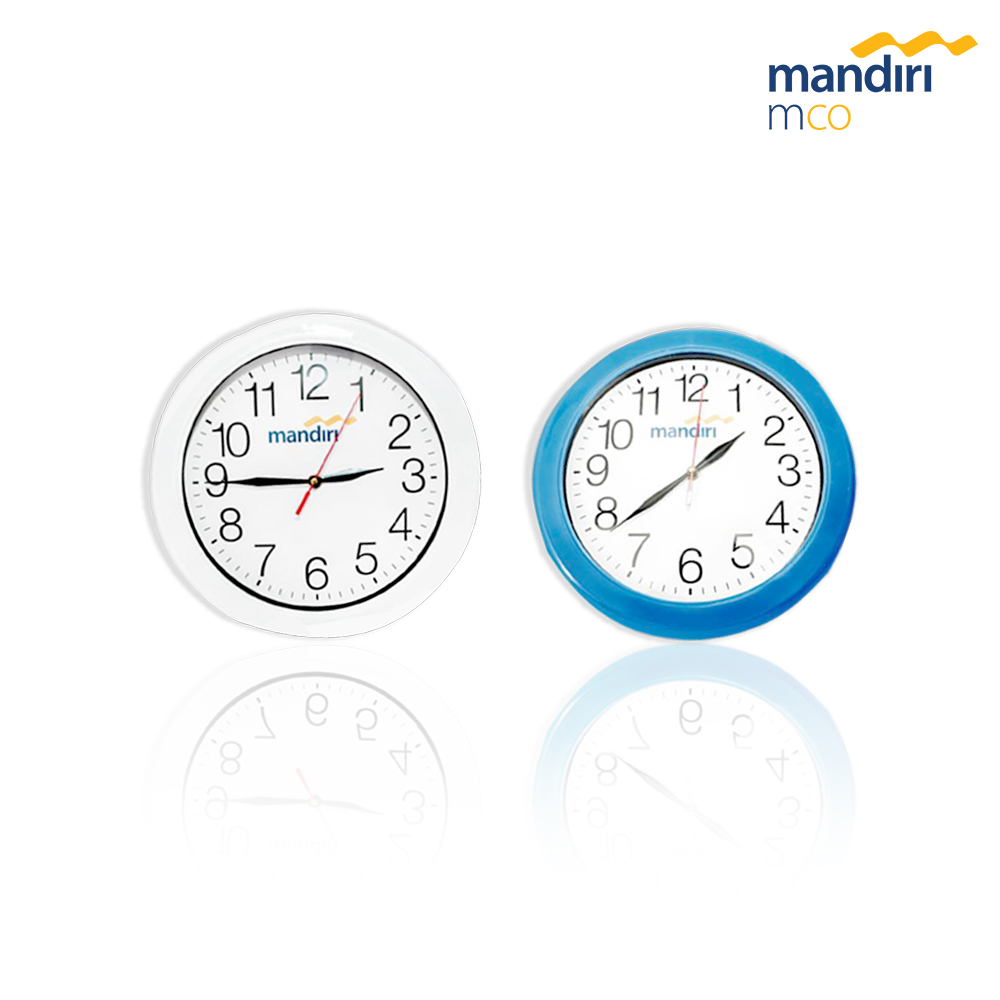 Jam Dinding Mandiri List Putih